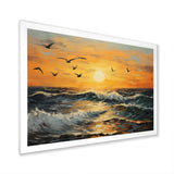 Seagulls At Beach Sunset - Seagull Wall Decor