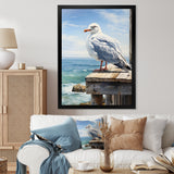 Seagull In Repose At Beach - Seagull Wall Art Prints