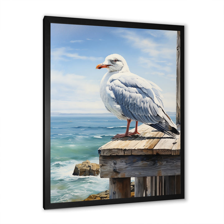 Seagull In Repose At Beach - Seagull Wall Art Prints