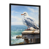 Seagull In Repose At Beach - Seagull Wall Art Prints