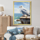 Seagull In Repose At Beach - Seagull Wall Art Prints