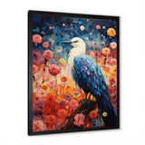 Seagull Whimsical Wings Pointillism - Seagull Framed Canvas Art
