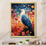 Seagull Whimsical Wings Pointillism - Seagull Framed Canvas Art