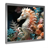 Seahorse With Flowers Sanctuary - Seahorse Home Decor Art