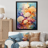 Abstract Ocean Seashell Collage - Seashell Bedroom Wall Art