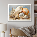 Seashells Contemporary Collage - Seashell Canvas Wall Art