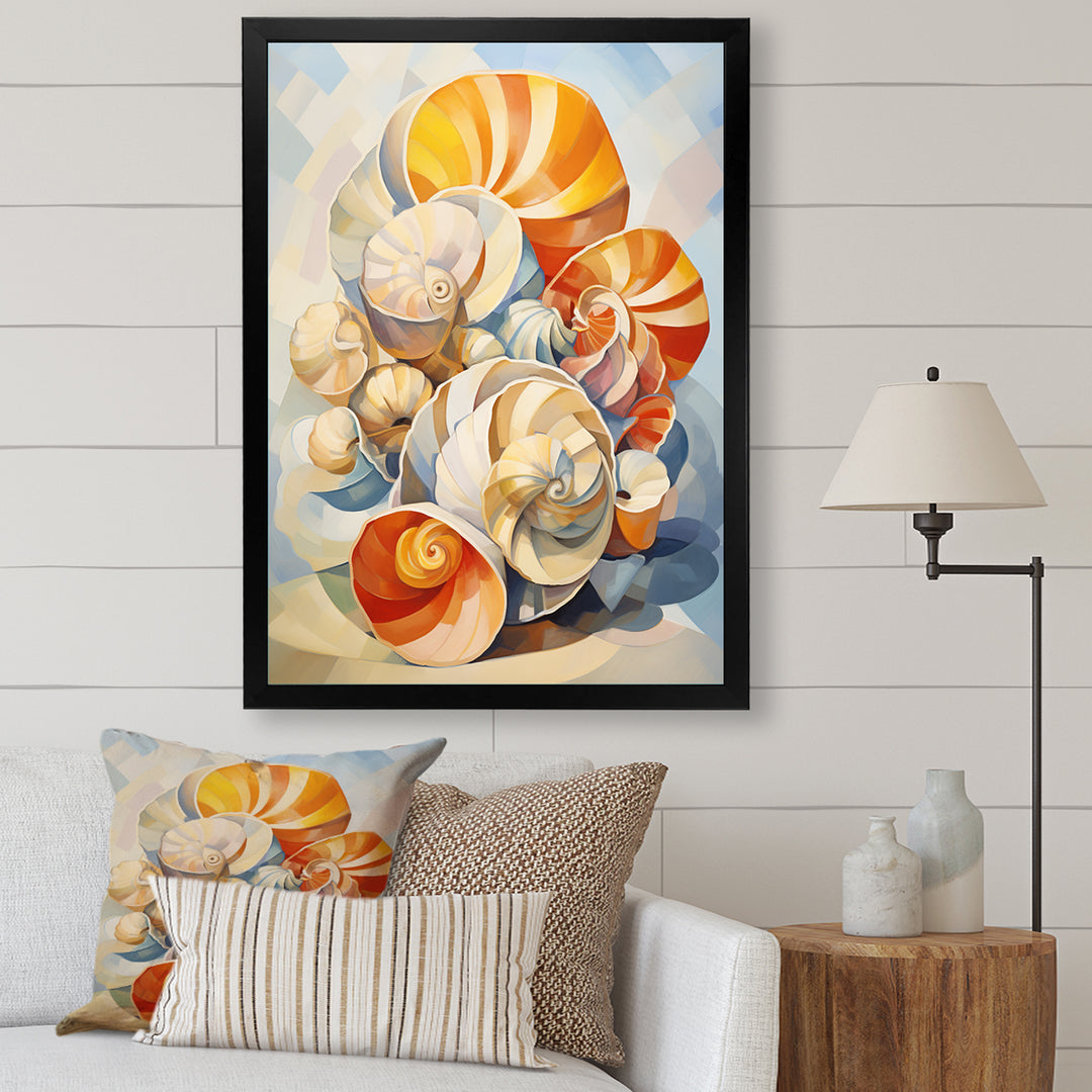 Cubist Colorful Seashells - Seashell Wall Decor