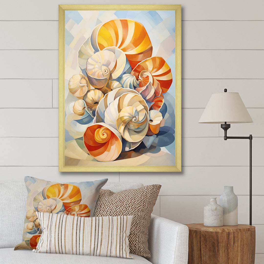 Cubist Colorful Seashells - Seashell Wall Decor