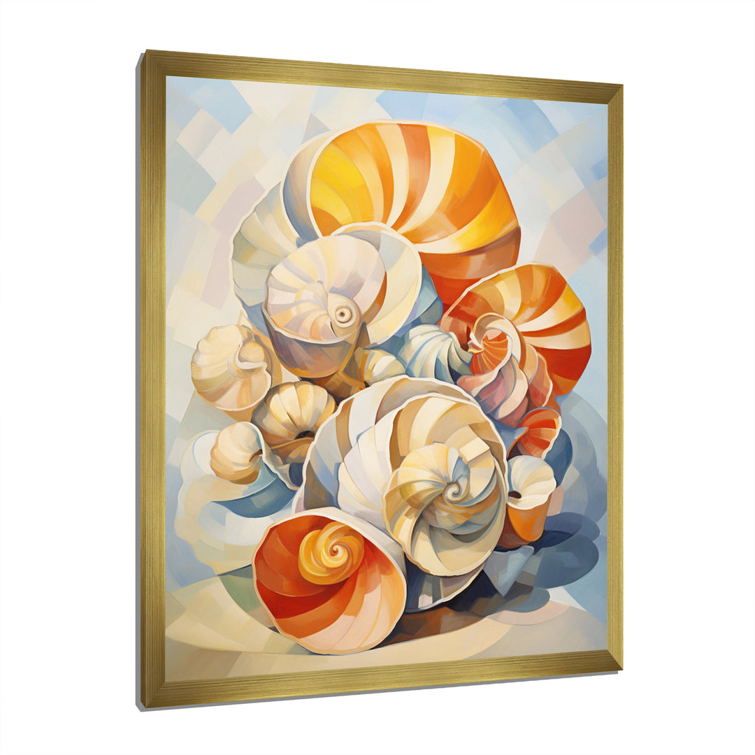 Cubist Colorful Seashells - Seashell Wall Decor