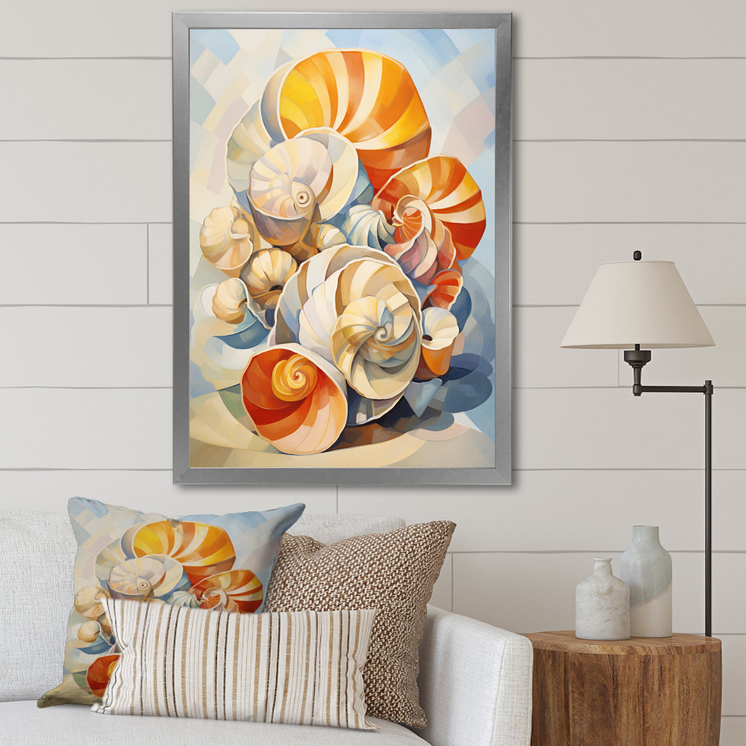 Cubist Colorful Seashells - Seashell Wall Decor