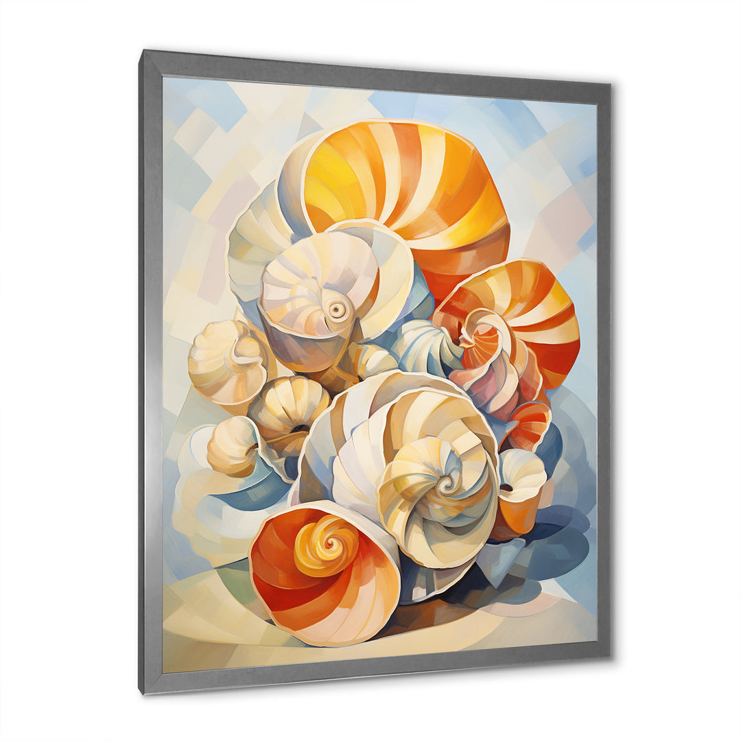 Cubist Colorful Seashells - Seashell Wall Decor
