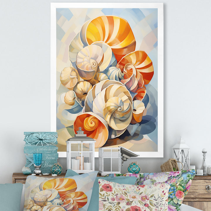 Cubist Colorful Seashells - Seashell Wall Decor