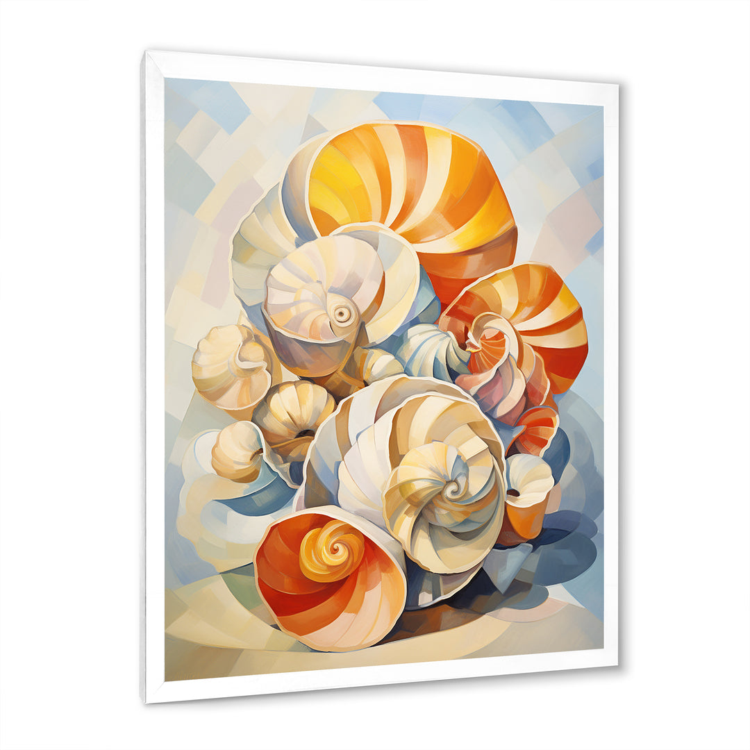 Cubist Colorful Seashells - Seashell Wall Decor