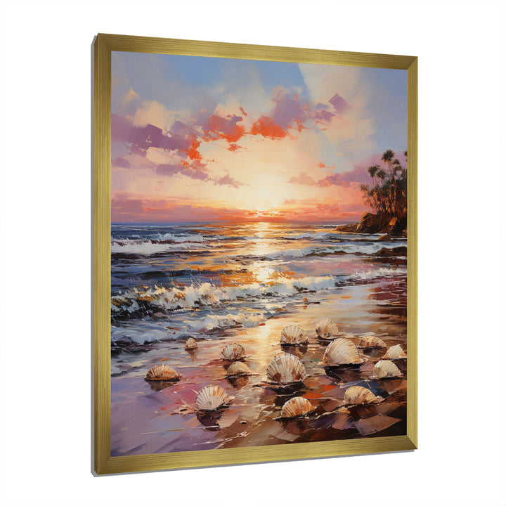 Seashell Impressionist Shores - Seashell Wall Art Prints