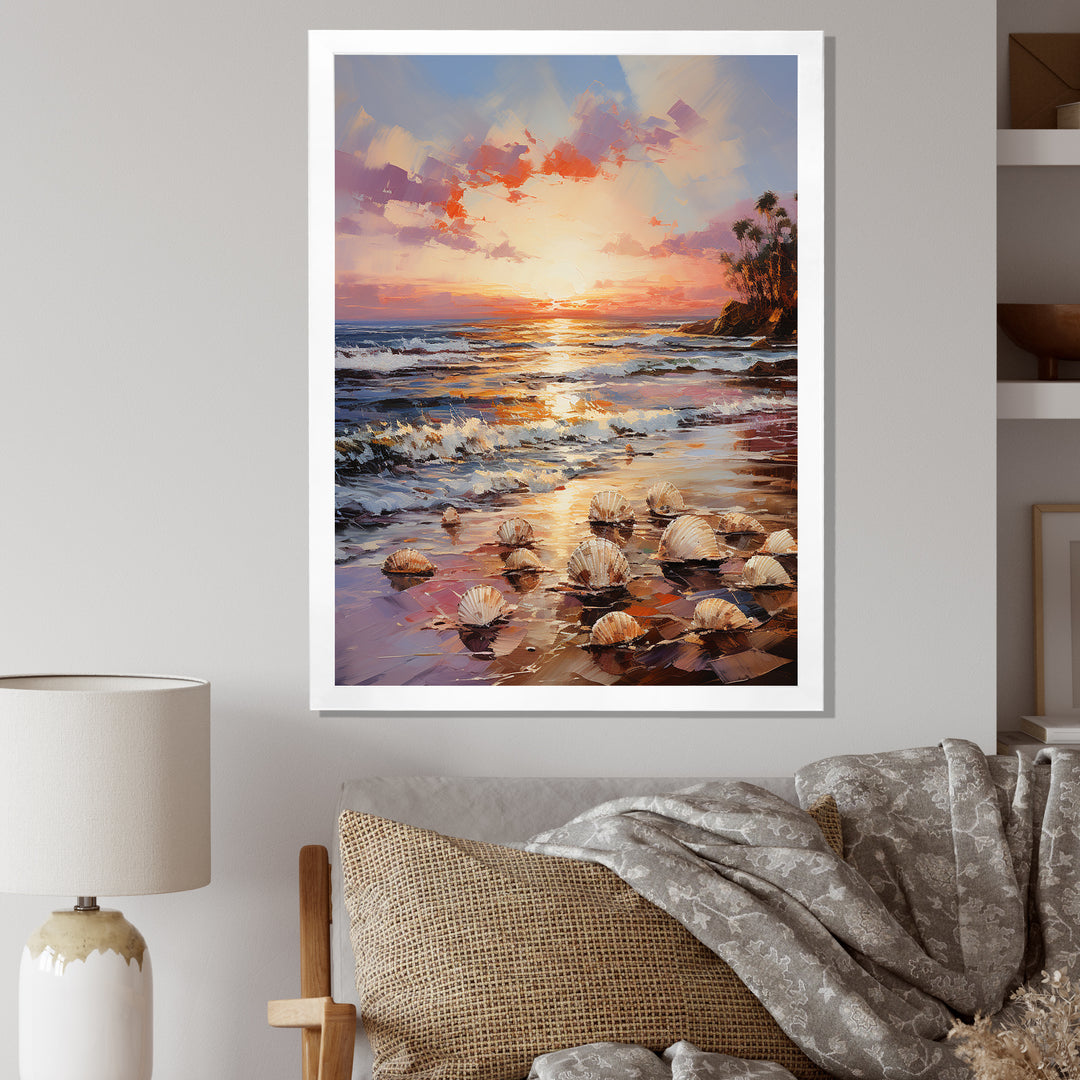 Seashell Impressionist Shores - Seashell Wall Art Prints