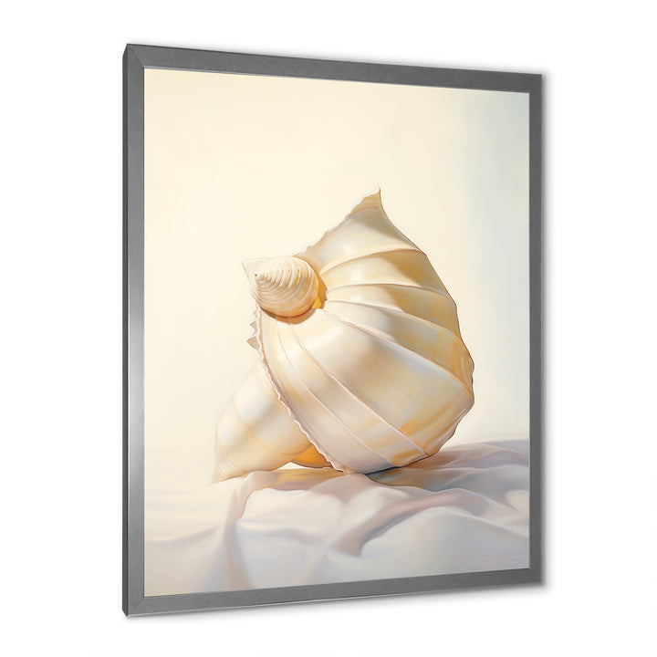 Seashell Minimalist Gems - Beige Seashell Wall Art