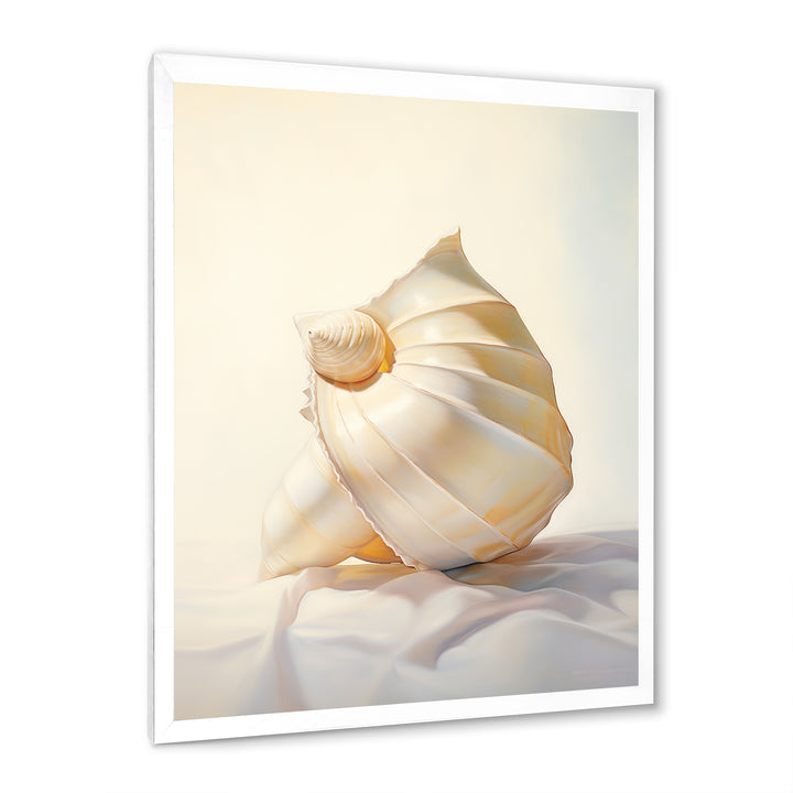 Seashell Minimalist Gems - Beige Seashell Wall Art