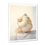 Seashell Minimalist Gems - Beige Seashell Wall Art