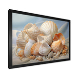 Photorealistic Seashells Collage - Seashell Canvas Wall Art