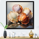 Realistic Seashells Collage - White Seashell Wall Art