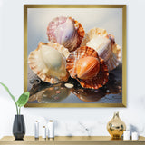 Realistic Seashells Collage - White Seashell Wall Art