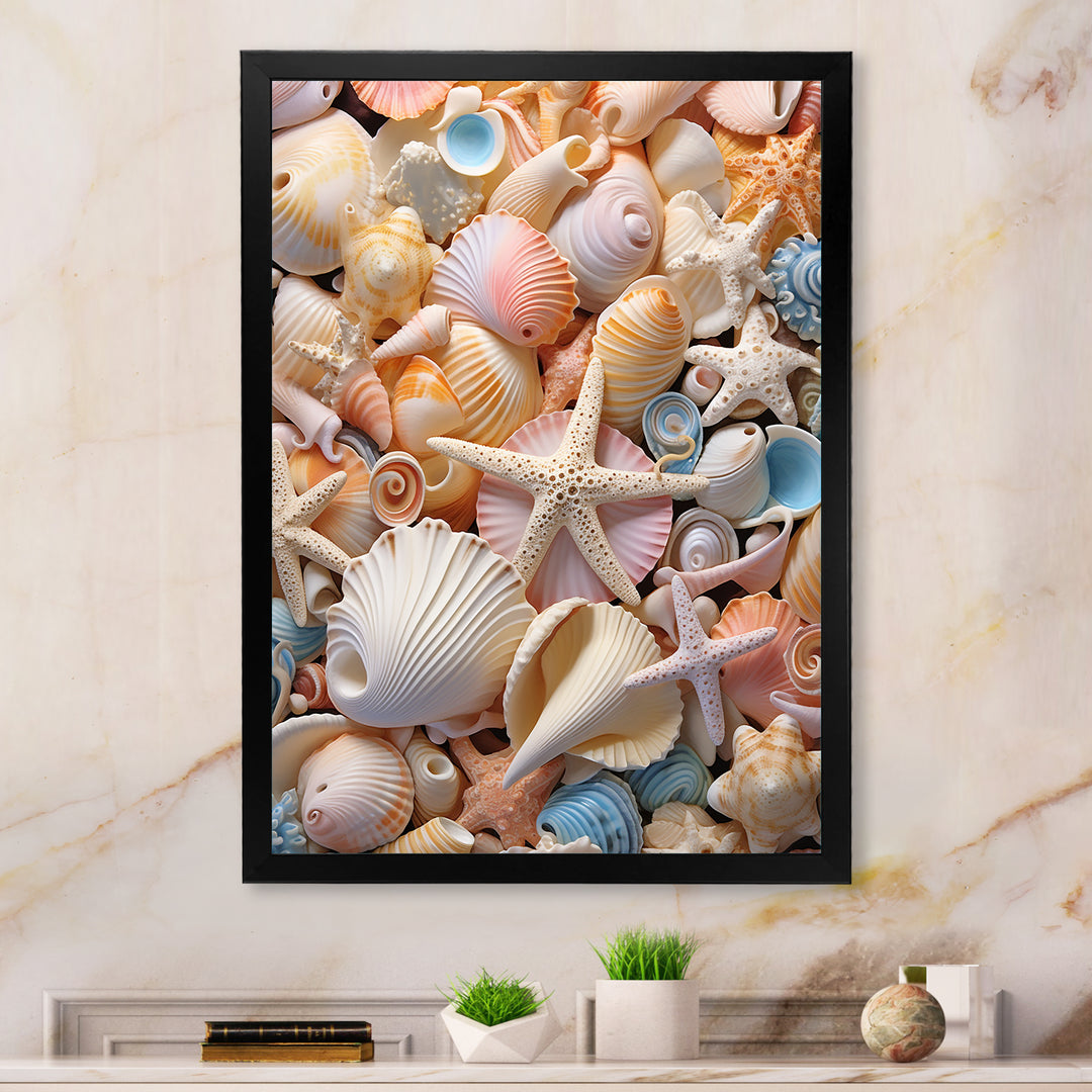 Seashell Realistic Treasures Realism - Multi-Color Seashell Wall Art