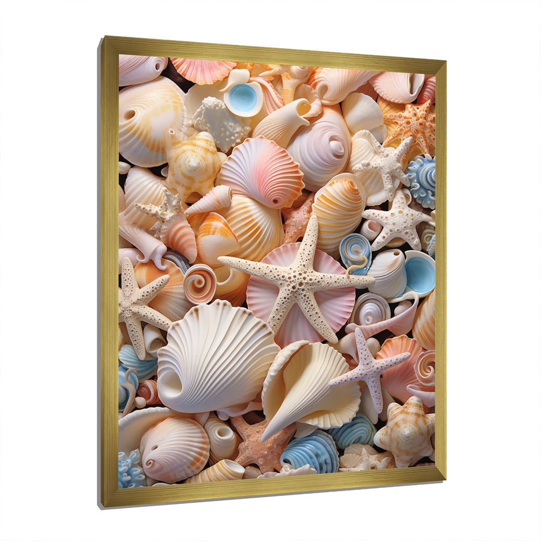 Seashell Realistic Treasures Realism - Multi-Color Seashell Wall Art