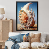 Abstract Surreal Seashells - Seashell Canvas Wall Art