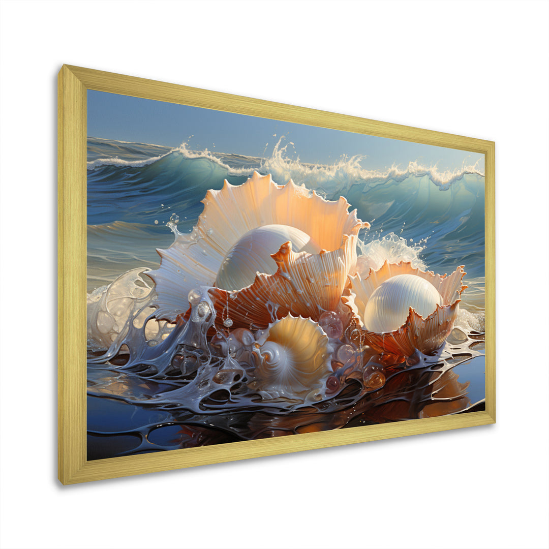 White Seashells On The Beach - Seashell Wall Decor