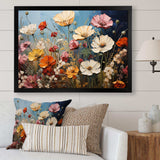 Abstract Seasonal Flowers Watercolor I - Floral Canvas Wall Art