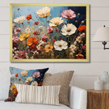 Abstract Seasonal Flowers Watercolor I - Floral Canvas Wall Art