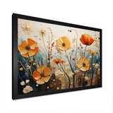 Orange Seasonal Flowers Seasonal Collage II - Floral Canvas Wall Art