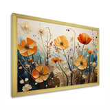 Orange Seasonal Flowers Seasonal Collage II - Floral Canvas Wall Art