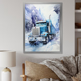 Turquoise Semi Truck Arctic Hauler I - Truck Canvas Wall Art