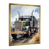 Semi Truck Carbon Fiber I - Truck Canvas Wall Art