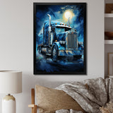 Red Semi Truck Custom Classic I - Truck Canvas Wall Art