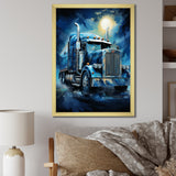 Red Semi Truck Custom Classic I - Truck Canvas Wall Art