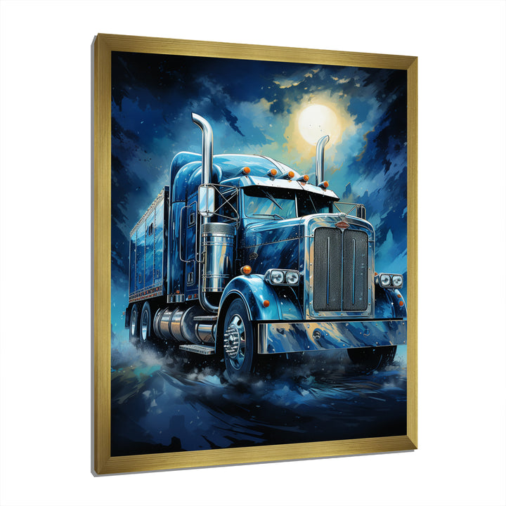 Red Semi Truck Custom Classic I - Truck Canvas Wall Art