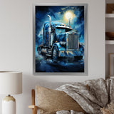 Red Semi Truck Custom Classic I - Truck Canvas Wall Art