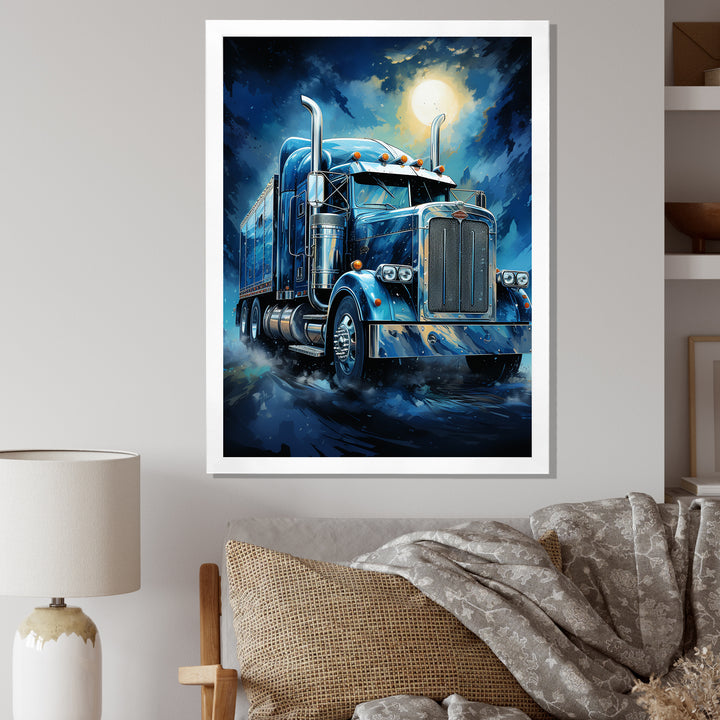 Red Semi Truck Custom Classic I - Truck Canvas Wall Art