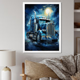 Red Semi Truck Custom Classic I - Truck Canvas Wall Art