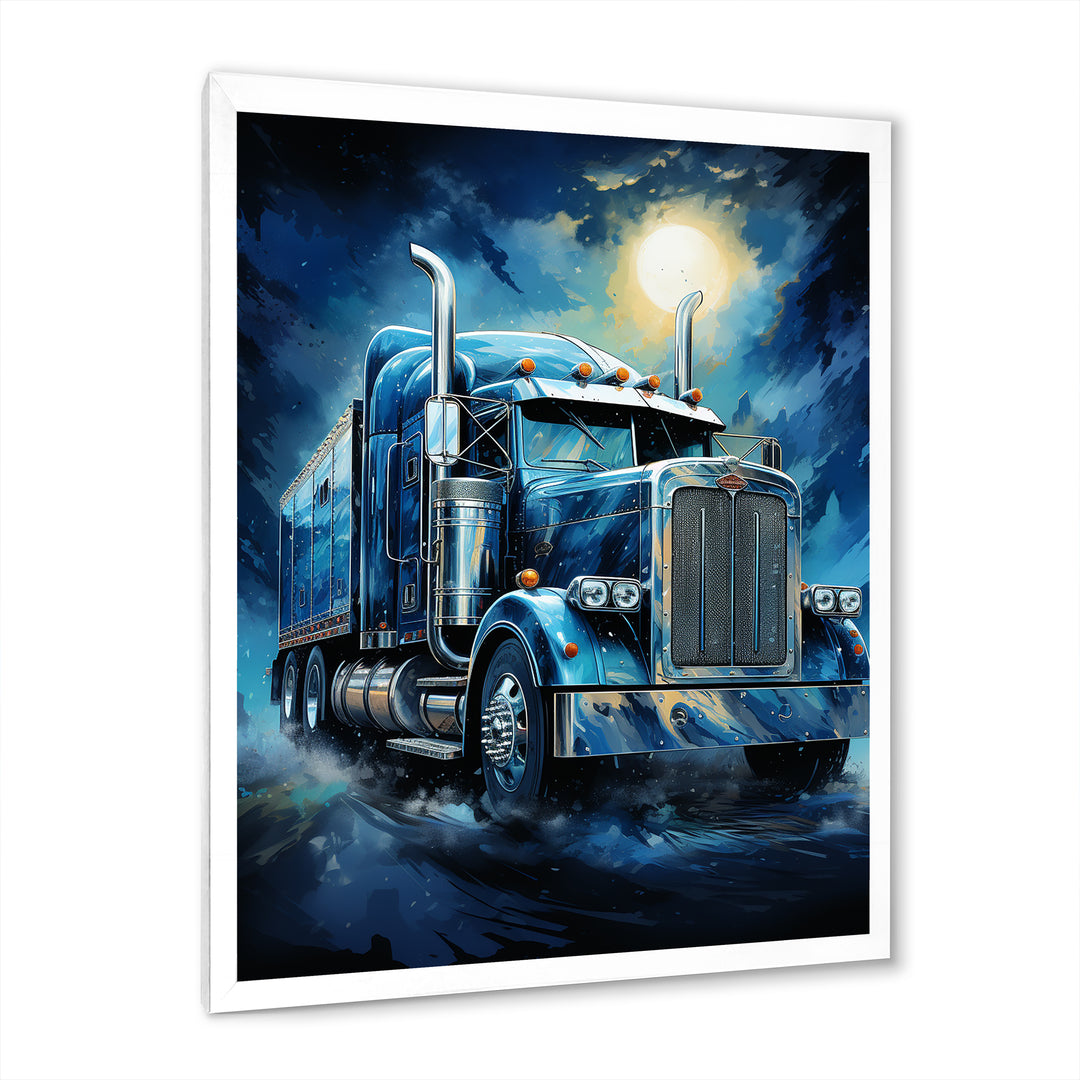 Red Semi Truck Custom Classic I - Truck Canvas Wall Art