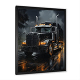 Midnight Cruiser Semi Truck I - Truck Canvas Wall Art