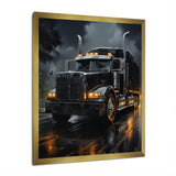 Midnight Cruiser Semi Truck I - Truck Canvas Wall Art