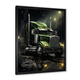 Semi Truck Night Hawk - Truck Canvas Wall Art