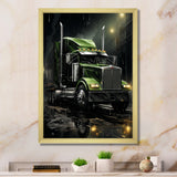 Semi Truck Night Hawk - Truck Canvas Wall Art
