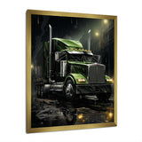 Semi Truck Night Hawk - Truck Canvas Wall Art