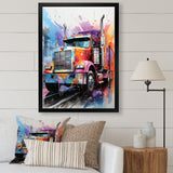Semi Truck Rebel Rumble I - Truck Canvas Wall Art