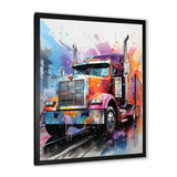 Semi Truck Rebel Rumble I - Truck Canvas Wall Art