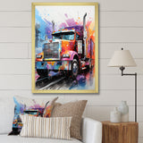 Semi Truck Rebel Rumble I - Truck Canvas Wall Art